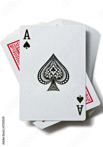 Cuadros en Lienzo Ace of spades is on the deck of cards