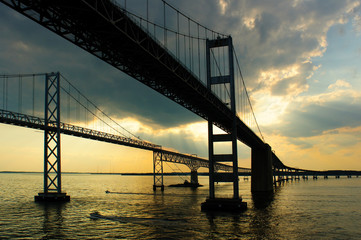approaching the chesapeake bay bridges