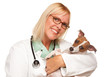 © Andy Dean - Attractive Female Doctor Veterinarian with Small Puppy