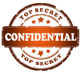 Wall Mural - Confidential top secret grunge stamp