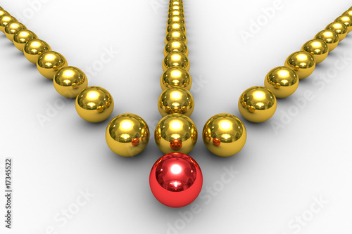 Conceptual image of teamwork. Isolated 3D image.
