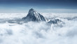 Leinwandbild Motiv Mountain in the clouds