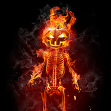Halloween - Series Of Fiery Illustrations