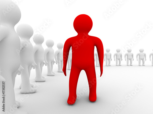 Conceptual image of teamwork. Isolated 3D image.