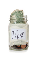 Tip Jar With Money