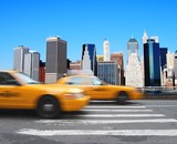 Fototapeta Miasta - Cabs in Manhattan