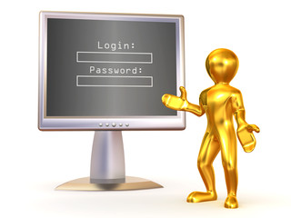 Poster - Monitor with Login and password