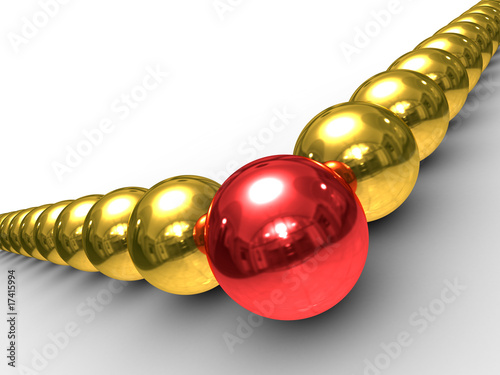 Conceptual image of teamwork. Isolated 3D image.