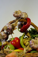 Wall Mural - basket with vegetables