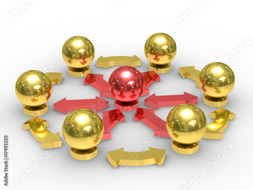 Conceptual image of teamwork