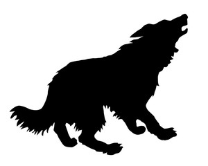 Wall Mural - illustration of the rambling dog on white background