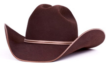 Cowboy Hat Isolated On White.