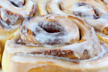 Extreme Close Up Of Cinnamon Buns