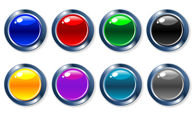 Glossy vector buttons