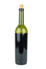 Wine bottle isolated on the white background