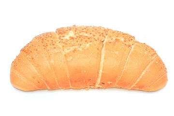 Bread loaf isolated on white background