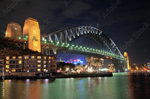 Obraz na płótnie Sydney Harbour Bridge nocą