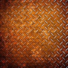 Wall Mural - rusty diamond metal background