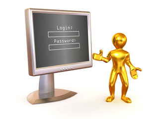 Poster - Monitor with Login and password