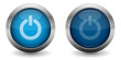 3D Blue Power Button