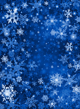 Fototapete - Blue Snow Background