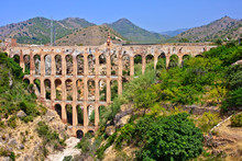 Old Aqueduct In Nerja, Costa Del Sol, Spain