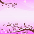 Gentle pink abstract floral  background (vector)