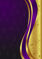 Fototapete - background in purple and gold