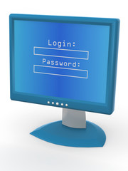 Poster - Monitor with Login and password
