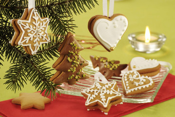 Wall Mural - Christmas gingerbread  cookies