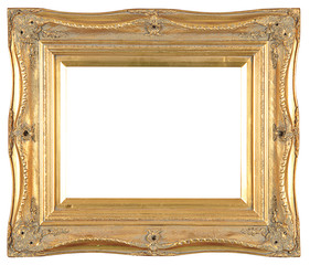 Wall Mural - isolated decorative bronze frame