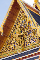 The temple in the Grand palace area  in Bangkok, Thailand