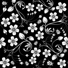 Canvas Print - Flower seamless pattern