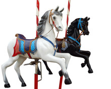 Two Merry-Go-Round Horses With Path