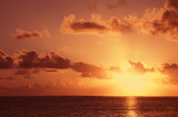 Fototapeta Zachód słońca - Sunset over South Pacific Ocean