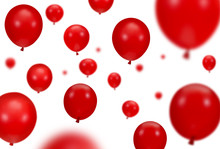 Background Of Red Party Balloons