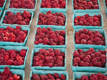 Fresh Rasberries From A Washington DC Outdoor Market