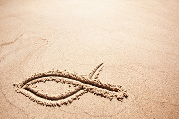 Sticker - Fish Sand Symbol