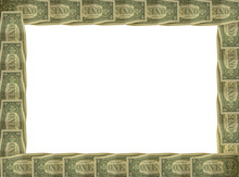 Dollar Bill On White Border