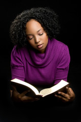 Poster - Woman Reading Bible