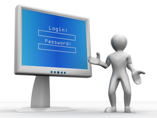 Poster - Monitor with Login and password
