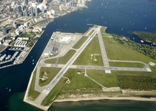 Aerial View Of The Billy Bishop Toronto City Airport