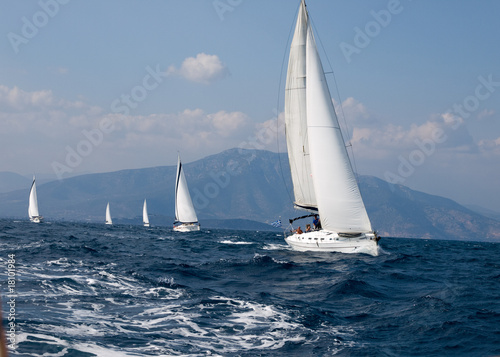 Nowoczesny obraz na płótnie yachts competition