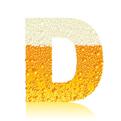 Canvas Print - alphabet beer D