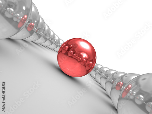 leadership concept on white background. Isolated 3D image