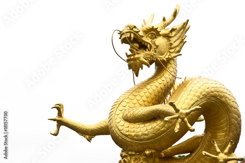 Naklejka - mata magnetyczna na lodówkę Dragon statue