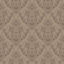Seamless Brown Floral Wallpaper