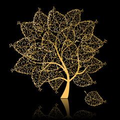 Sticker - Golden tree