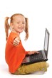 Child with laptop