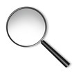 magnifying glass on white background